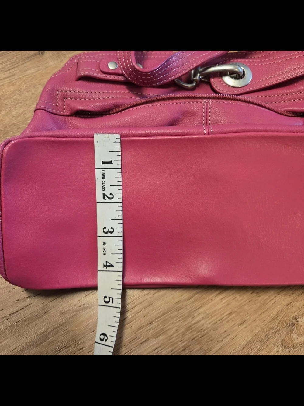 NWOT Rolfs Pink Shoulder Bag Cross Body Strap Genuine Leather